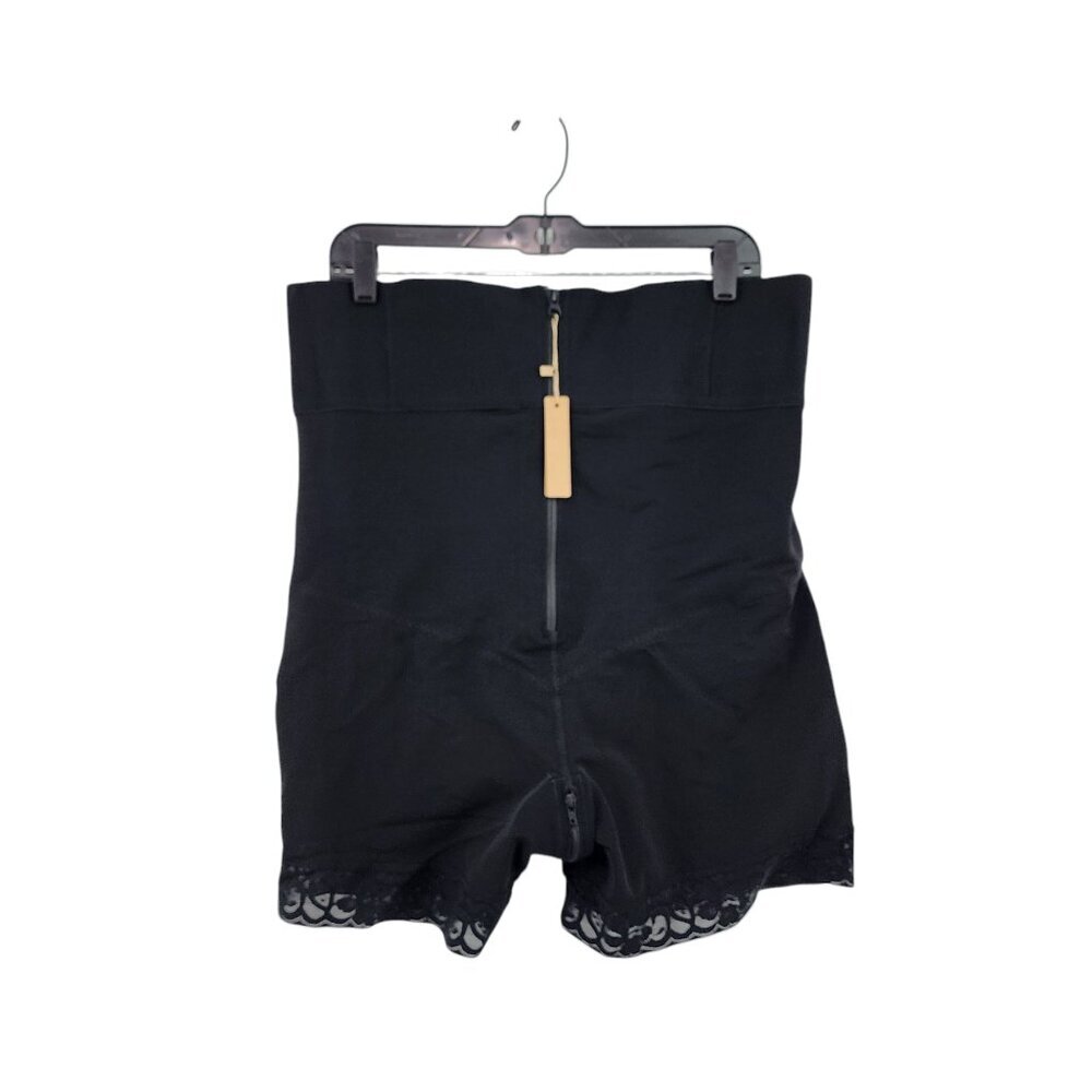 Shapellx Women's Zip Lace Trim Body Sculpting Short - 5XL